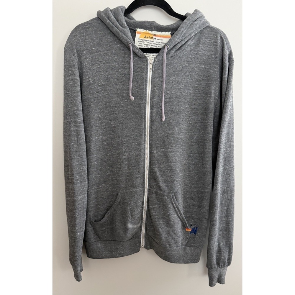 Aviator Nation California is For Lovers Zip Up Hoodie Gray Size Medium - Picture 2 of 13